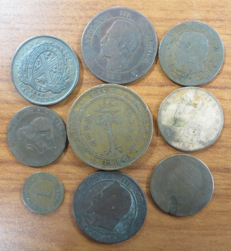 Old 1800 foreign coin lot - lot, 9