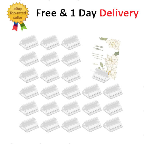 24pcs clear acrylic place - clear, card