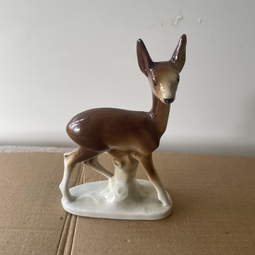 Vintage porcelain deer - vintage,