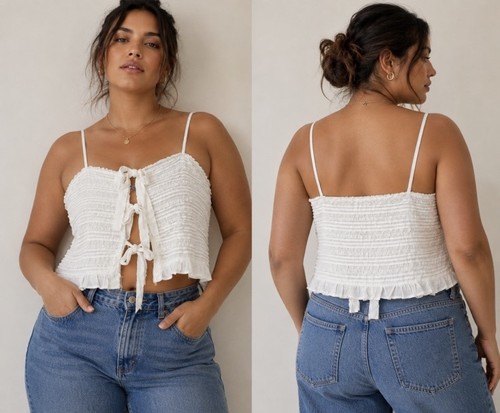 Zara cream frill - frill, tie