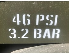 MILITARY ARMY PENMAN TRAILER TYRE PRESSURE STENCIL (1inch letters).