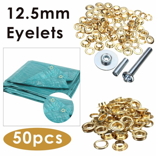 50x gold eyelets grommet kit - eyelets,