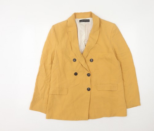 Zara women yellow blazer - women's,