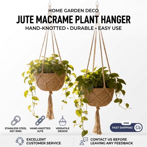 Macrame plant hanger - macrame, garden