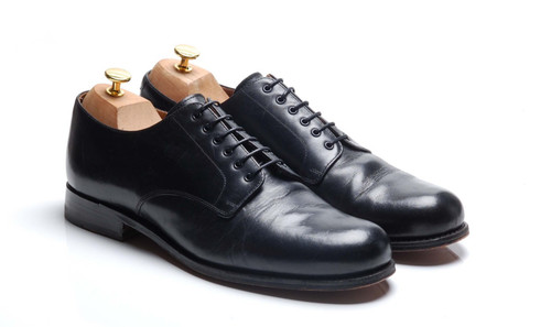 Grenson black derby shoes - grenson,