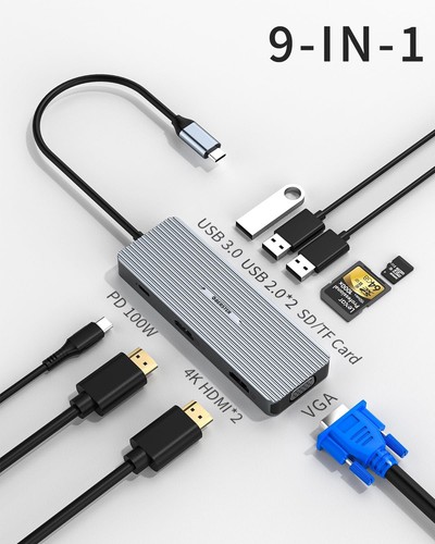 9in1 usb hub triple - 9in1,
