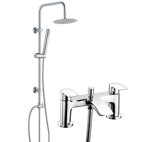 Chrome bath shower mixer - mixer, tap