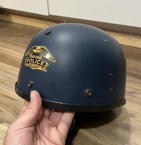 Vintage police riot helmet - vintage,