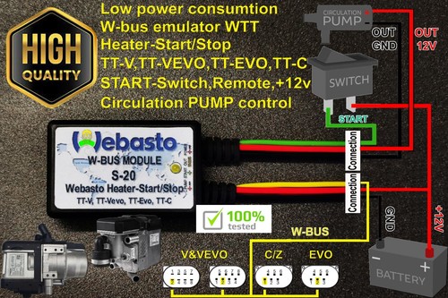 Webasto bus module 20 - w-bus, s-20
