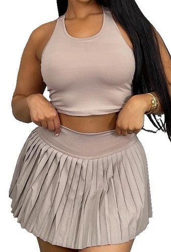 2pc taupe activewear - taupe, cross