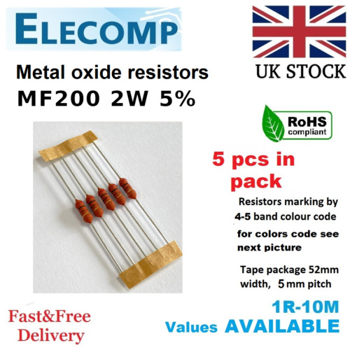 Metal film resistors all - 2w,