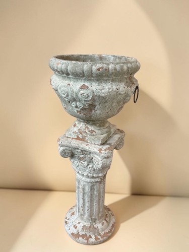 Antique terracotta urn - terracotta,
