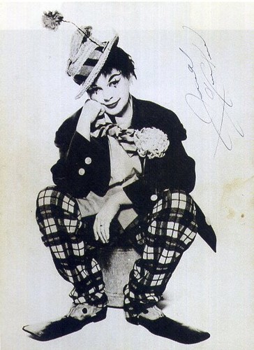 Judy garland signed clown - signed, 'clown'