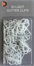 50 x Gutter Hooks Hangers Clips Christmas Icicle Outdoor Rope Lights Garden