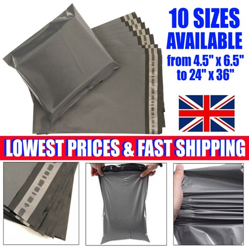 Grey mailing bags all sizes - grey,