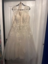 Ivory Tea Length Wedding Dress Size 20