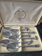 6x Vintage Pewter Teaspoon Set by Buckingham Pewter Australia