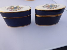 Carlton Ware Small Lidded Oval Trinket Boxes
