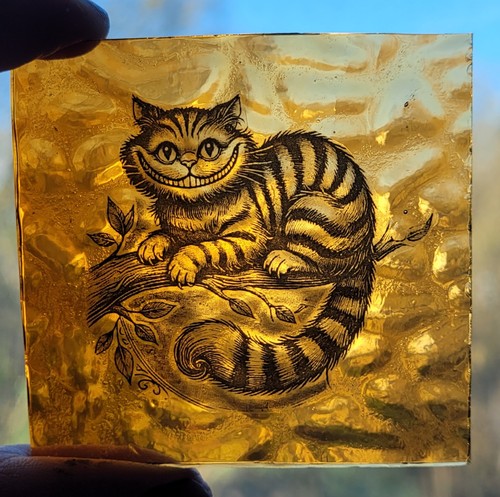 Stained glass cheshire cat - stained,