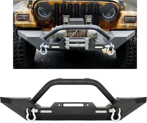 Front winch bumper black - winch,