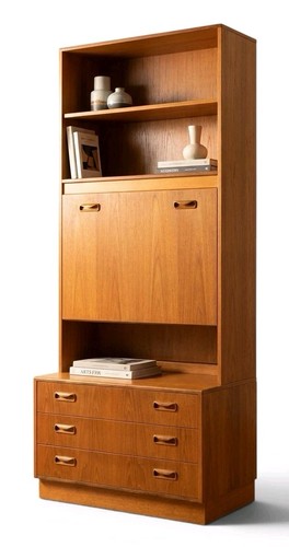 Plan fresco teak bookcase - g,