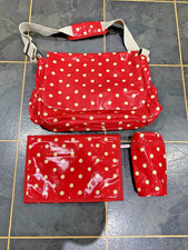 Cath Kidston Baby Changing Bag with Accessories. Red Polka Dot. Previously Used.