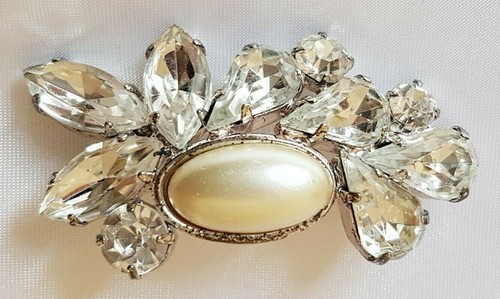 Brooch sparkling clear - ~,