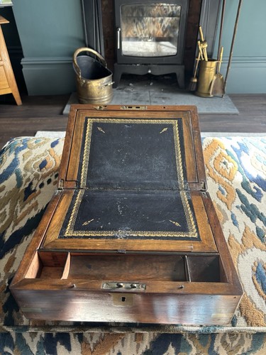 Antique wooden writing slope - wooden,