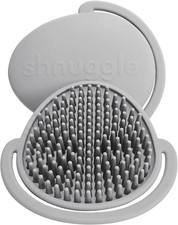 Shnuggle Baby Bath Brush | Soft Brush Helps to Massage Away Cradle Cap - Grey