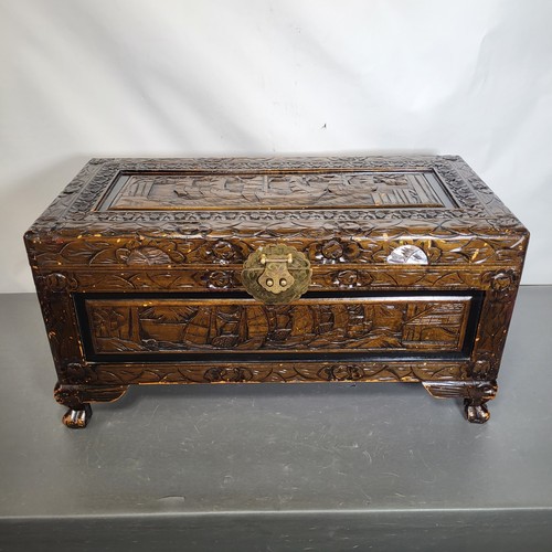 Antique chinese carved camphor - antique,