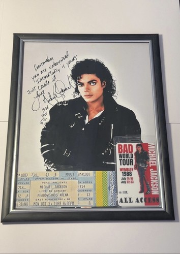 Michael jackson signed framed - jackson,