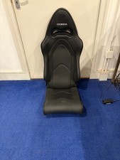 Cobra Roadster 7 Sport Turbo Bucket Seat - Black Vinyl with Piping