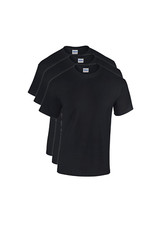 GILDAN set of 3 men's t-shirt, cotton t-shirt short sleeves black color