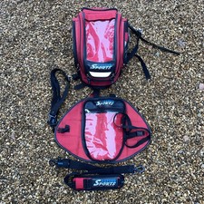 Oxford Sports Lifetime Luggage Motorcycle Tank Bag, Red & Black with Straps, VGC