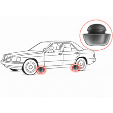 W201 190er jack holder - , rubber