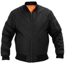 Kevlar Reinforced Harrington Bomber MOD Retro Scooter Motorcycle Jacket Black