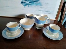 vintage Newhall Pottery Art Deco Tea Set Made In Stoke Of Trent