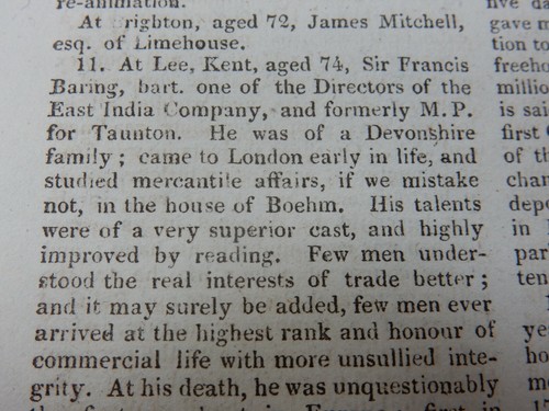 Sir francis baring east - sir, india