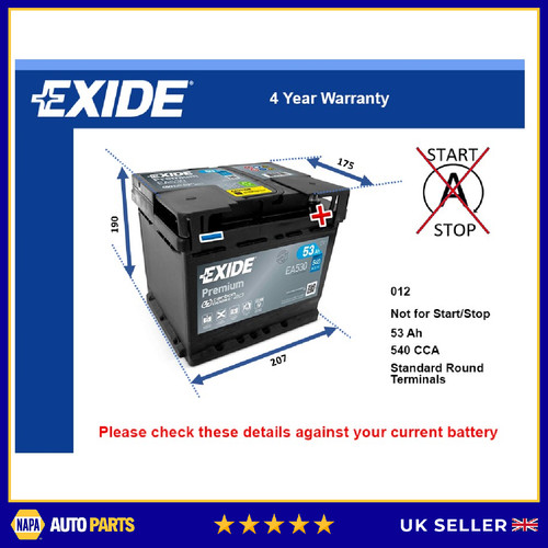 Battery fits mazda mx5 - 3,