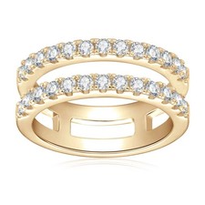 Moissanite Double Band Ring