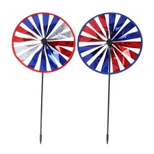 2pcs Garden Scene Decorative Windmills Colorful Winnower Decorations Kid's Toys