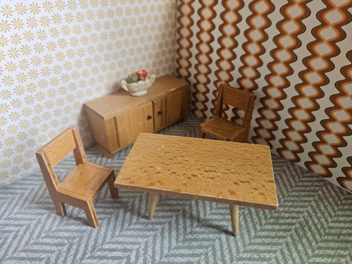 Vintage lundby dining room set - vintage,