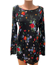 Vintage KENZO Jungle size M Tunic Blouse Top Long Sleeve Floral Multicoloured