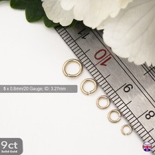 9ct Gold Jump Rings 3–6mm Solid Heavy Open O Rings for Jewellery Repair Making