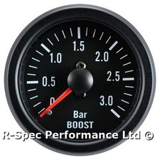 3 Bar Turbo Diesel 52mm Black Face Mechanical Boost Pressure Gauge - Tdi Td Dt