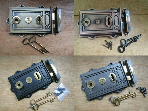 Cast iron door lock latch - lock,