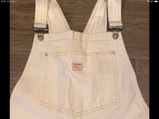 Pull & Bear Cream Dungarees