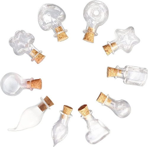 50pcs mini glass bottles with - 50pcs,