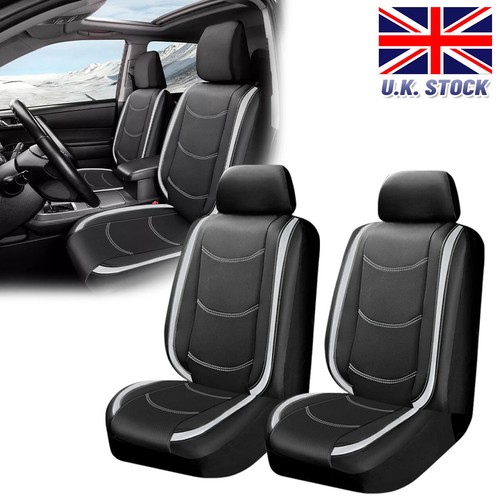 Black silver car seat covers - &,