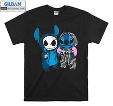Stitch and Jack Skellington T-shirt Gift Hoodie T shirt Men Women Unisex 7395